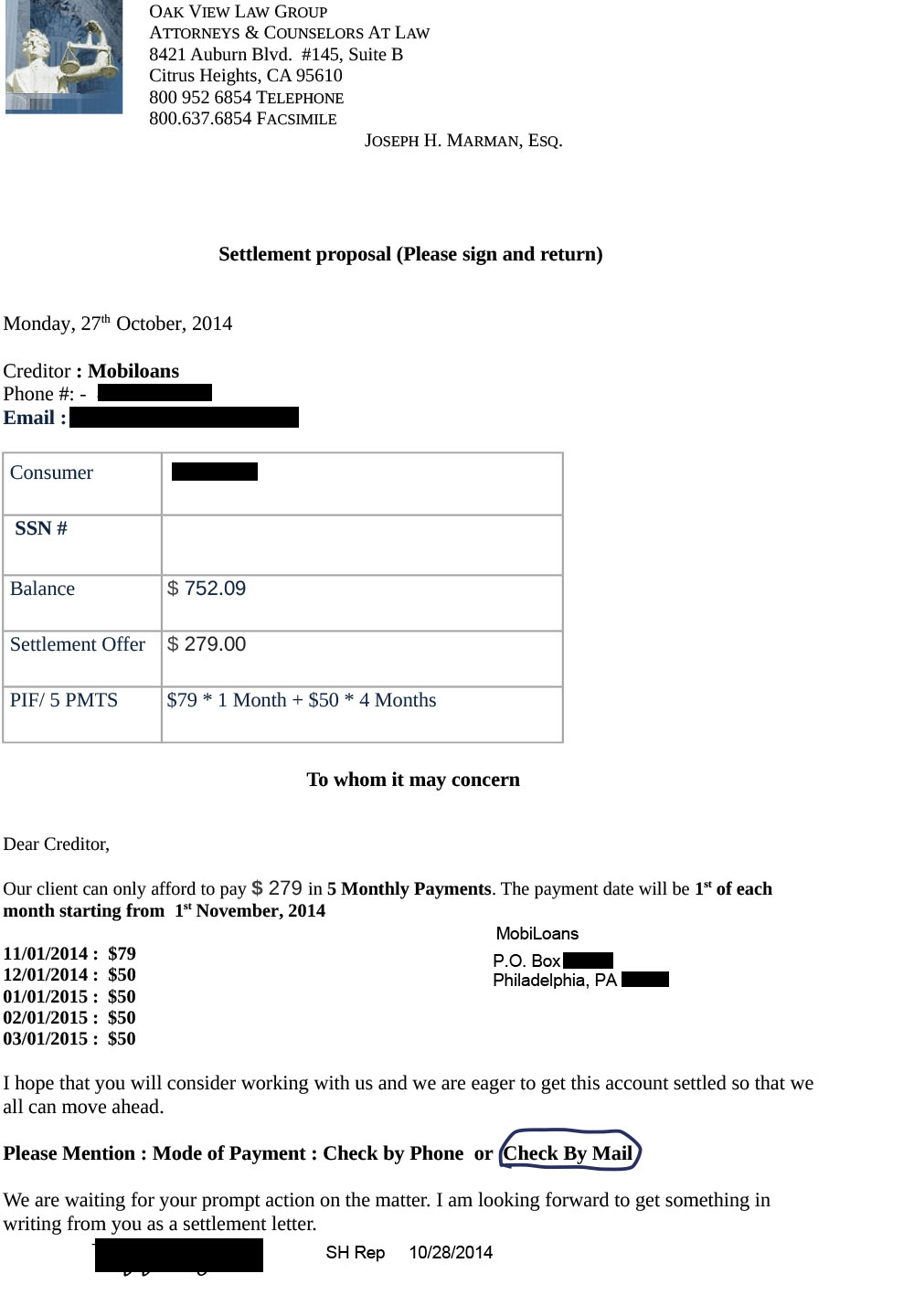 Client MA from TX saved $2,288