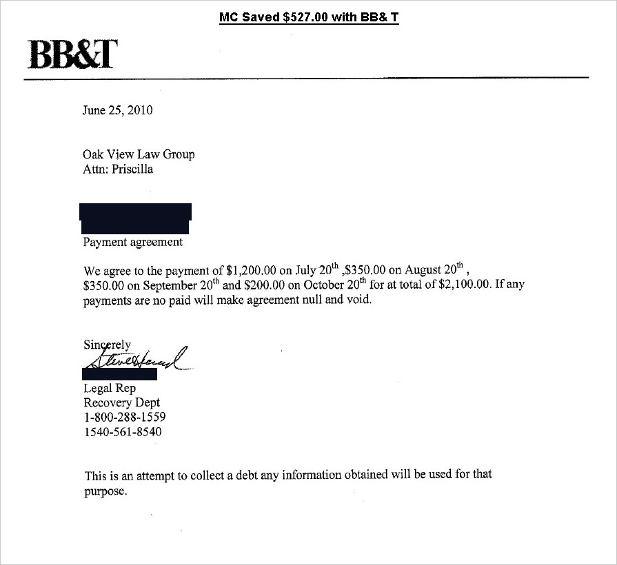 Client MC1 from VA saved $3,371