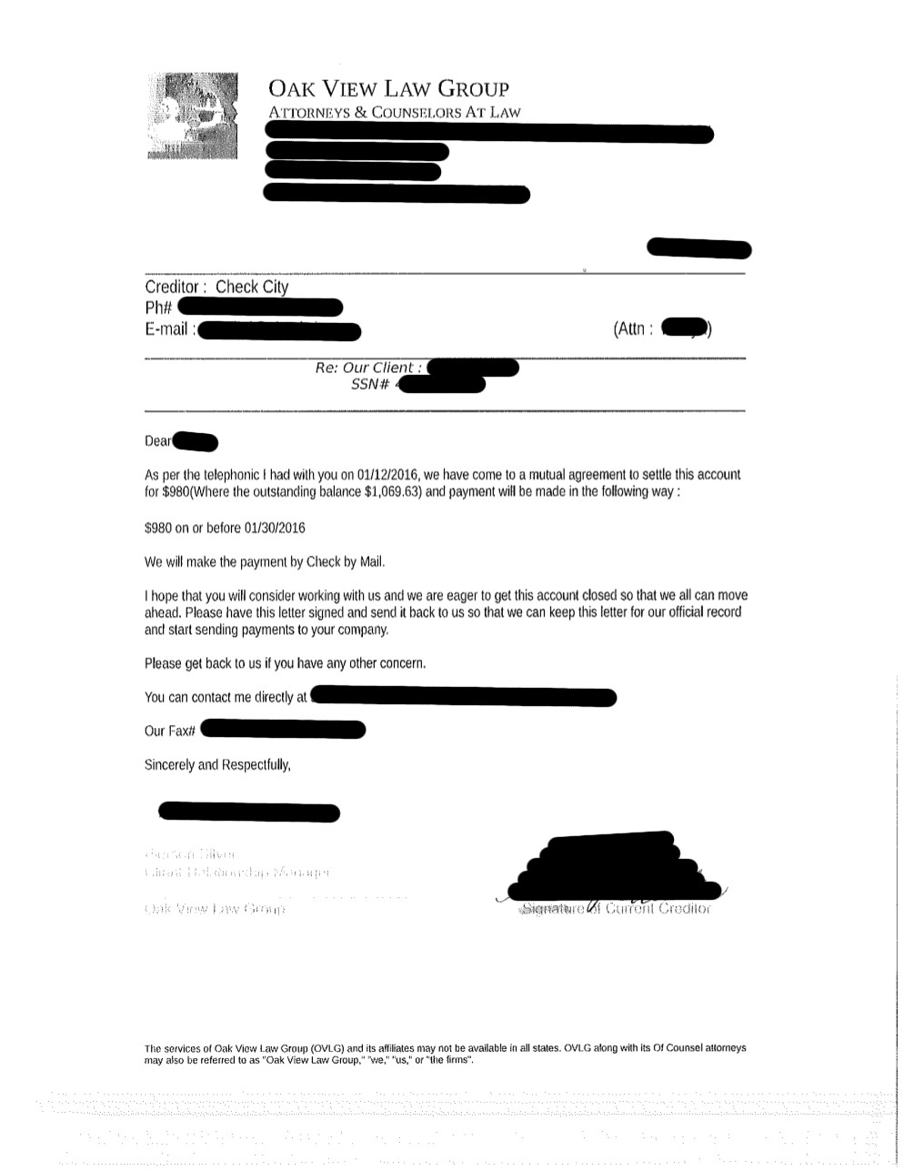 Client MF from NV saved $1,583