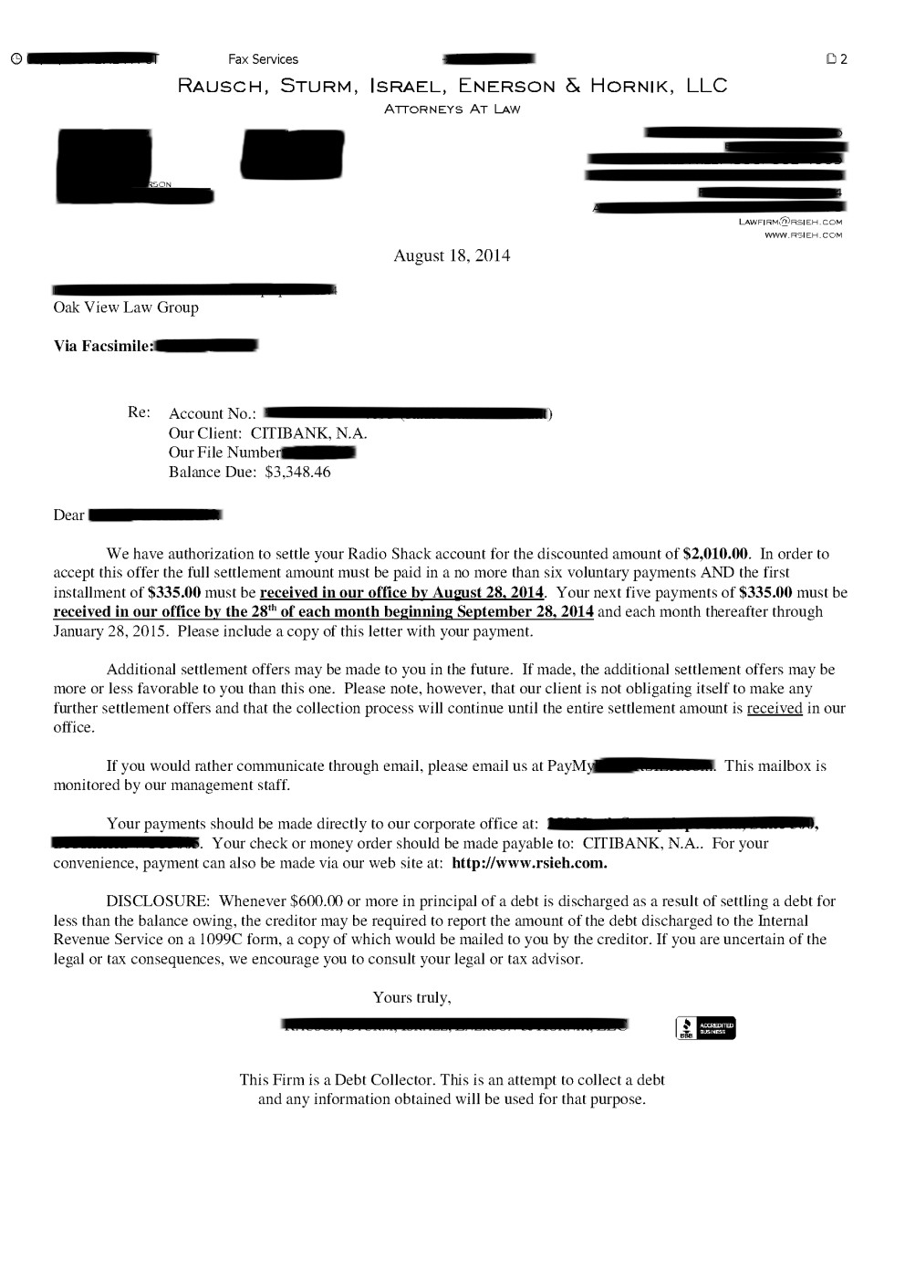 Client MH2 from WI saved $12,440