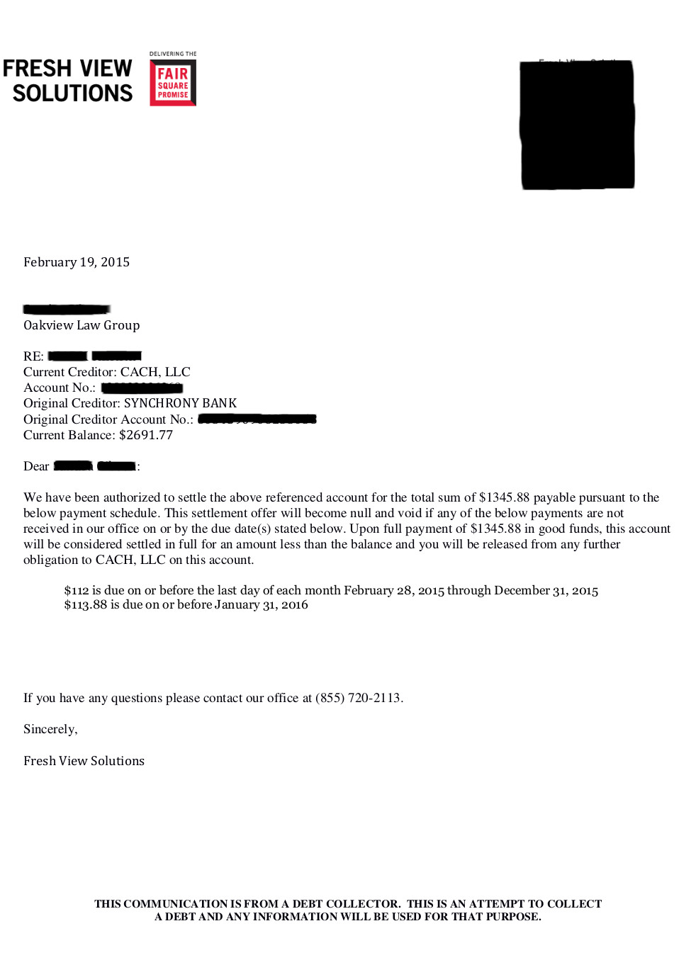 Client MH2 from WI saved $12,440