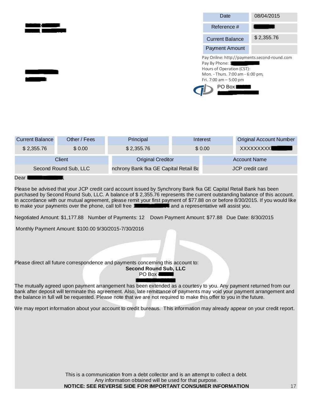 Client MH2 from WI saved $12,440