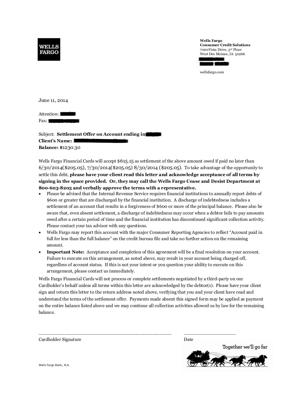 Client MH2 from WI saved $12,440