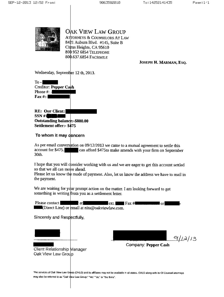 Client MP2 from CA saved $15,760