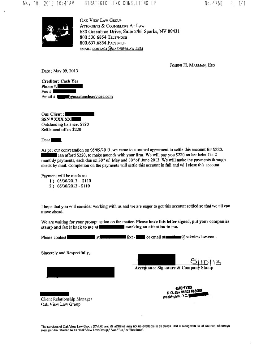Client MS1 from CA saved $2,401