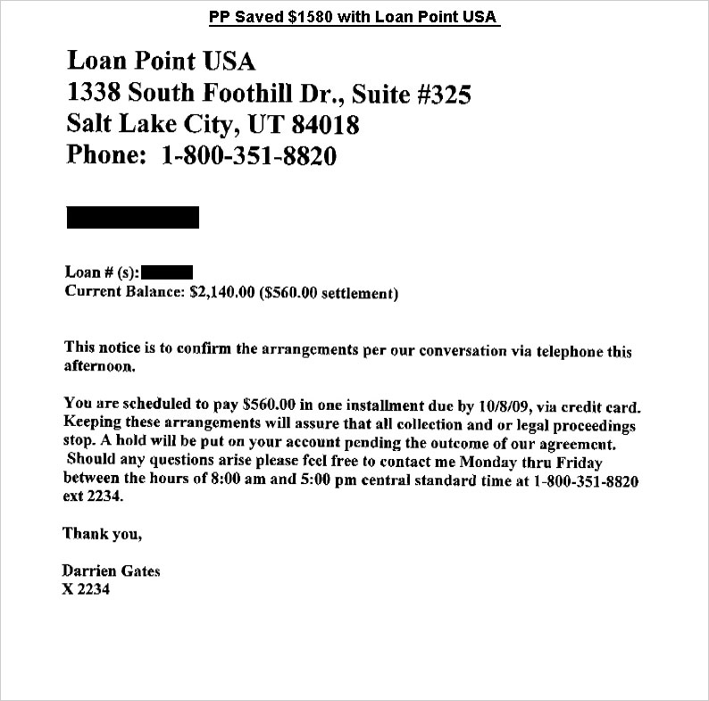 Client PP from LA saved $5,790