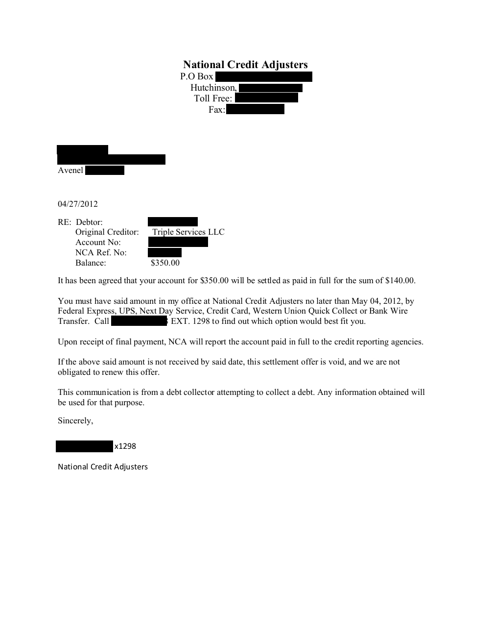 Client RP from NJ saved $5,019
