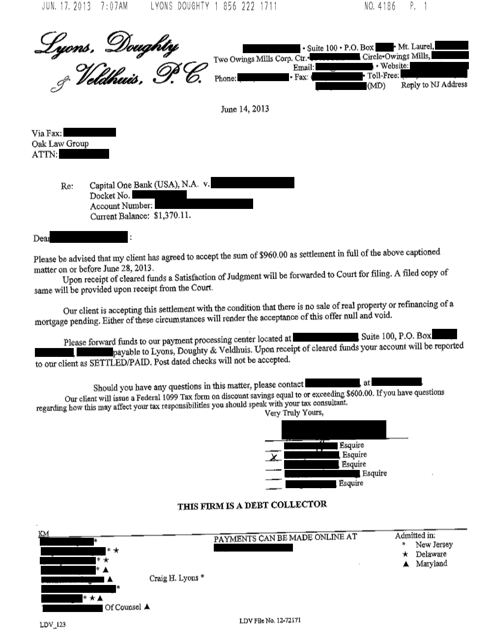Client RP from NJ saved $5,019