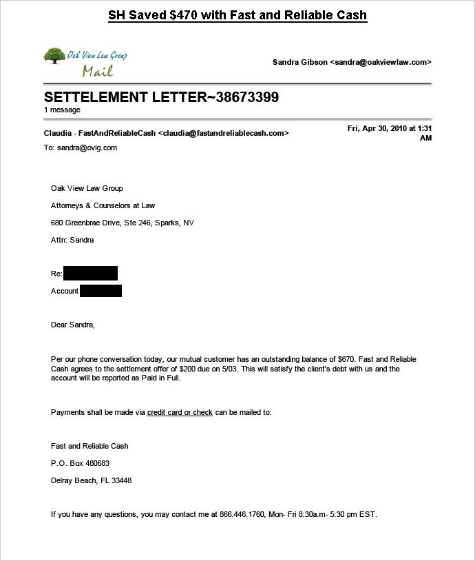 Client SH from KY saved $1,481