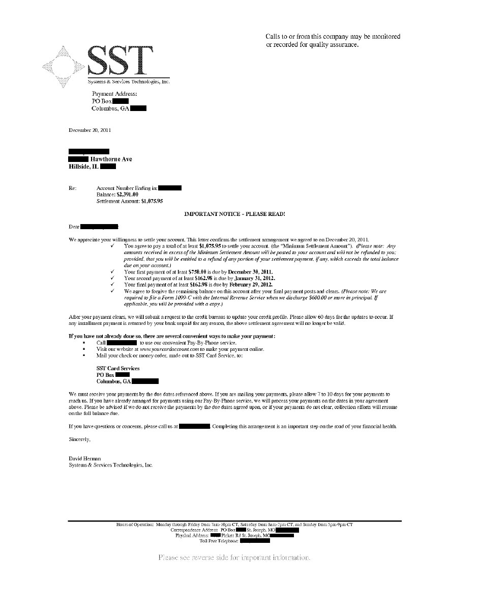 Client SH1 from IL saved $2,649