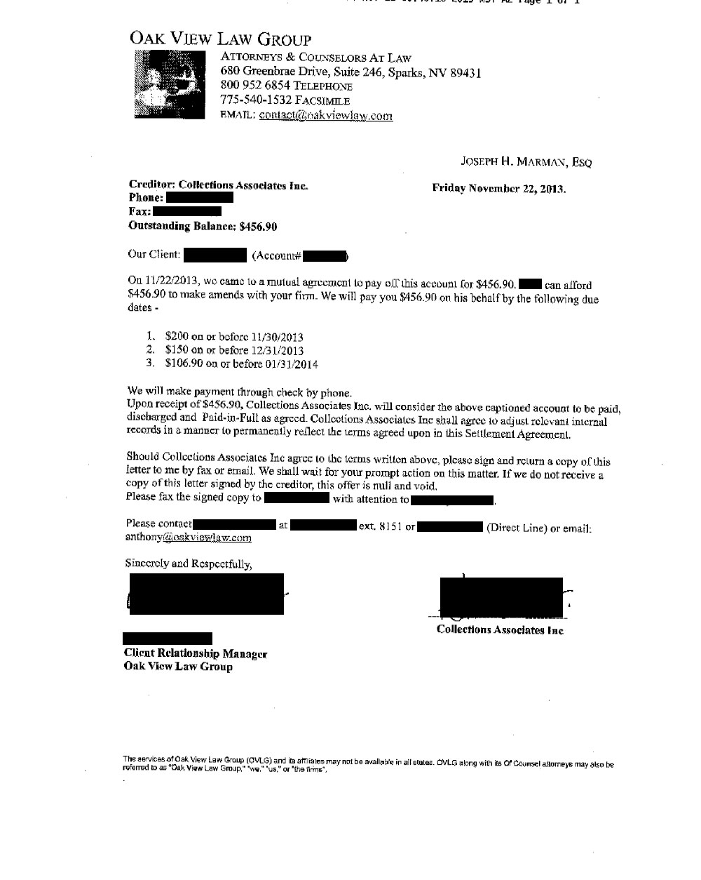 Client DB1 from TX saved $4,156