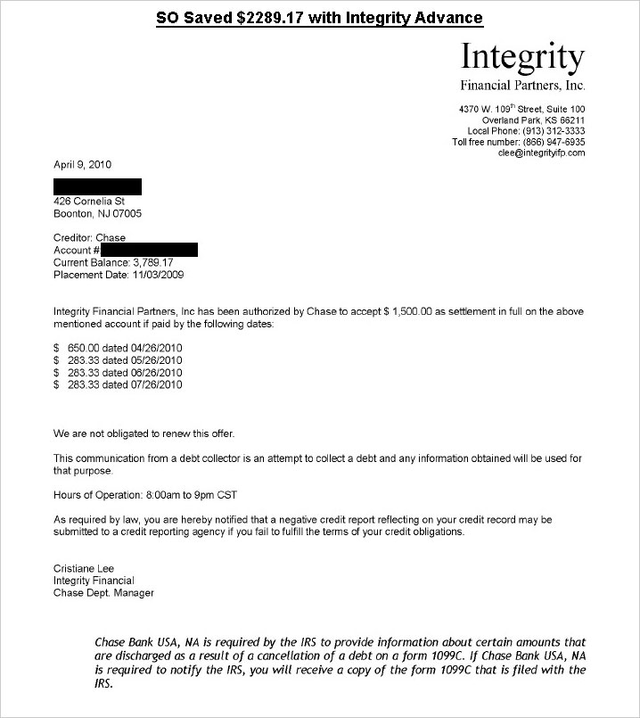 Client SO from NJ saved $5,379