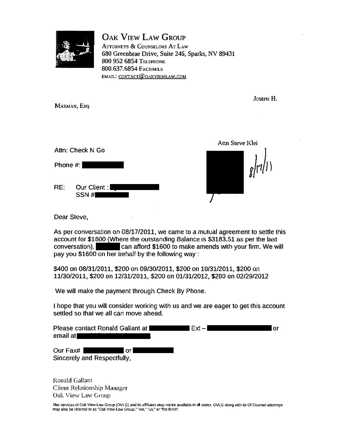 Client TB from CA saved $7,683