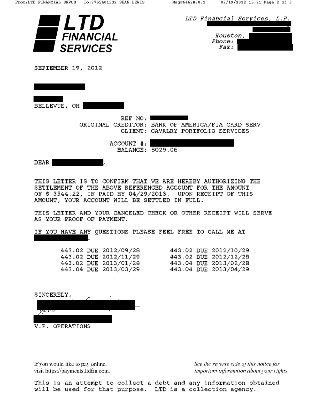 Client TF from OH saved $11,639