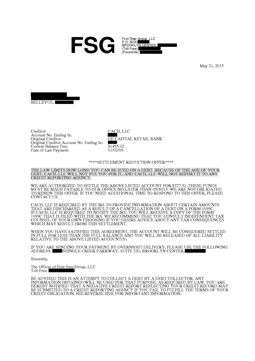 Client TF from OH saved $11,639