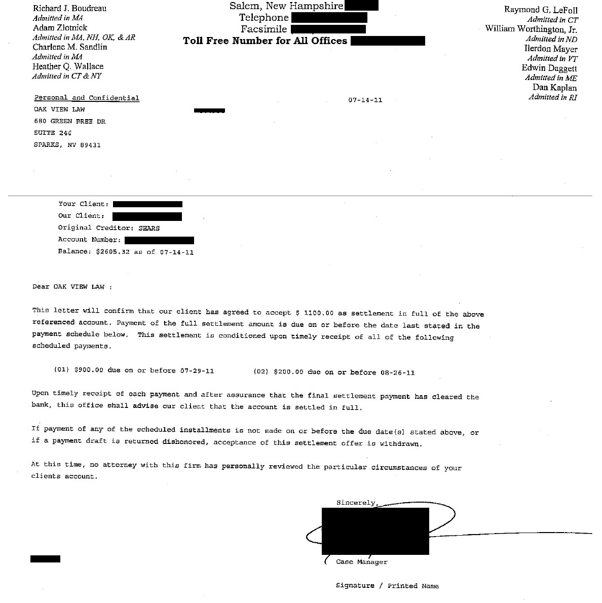 Client TN from IL saved $9,636