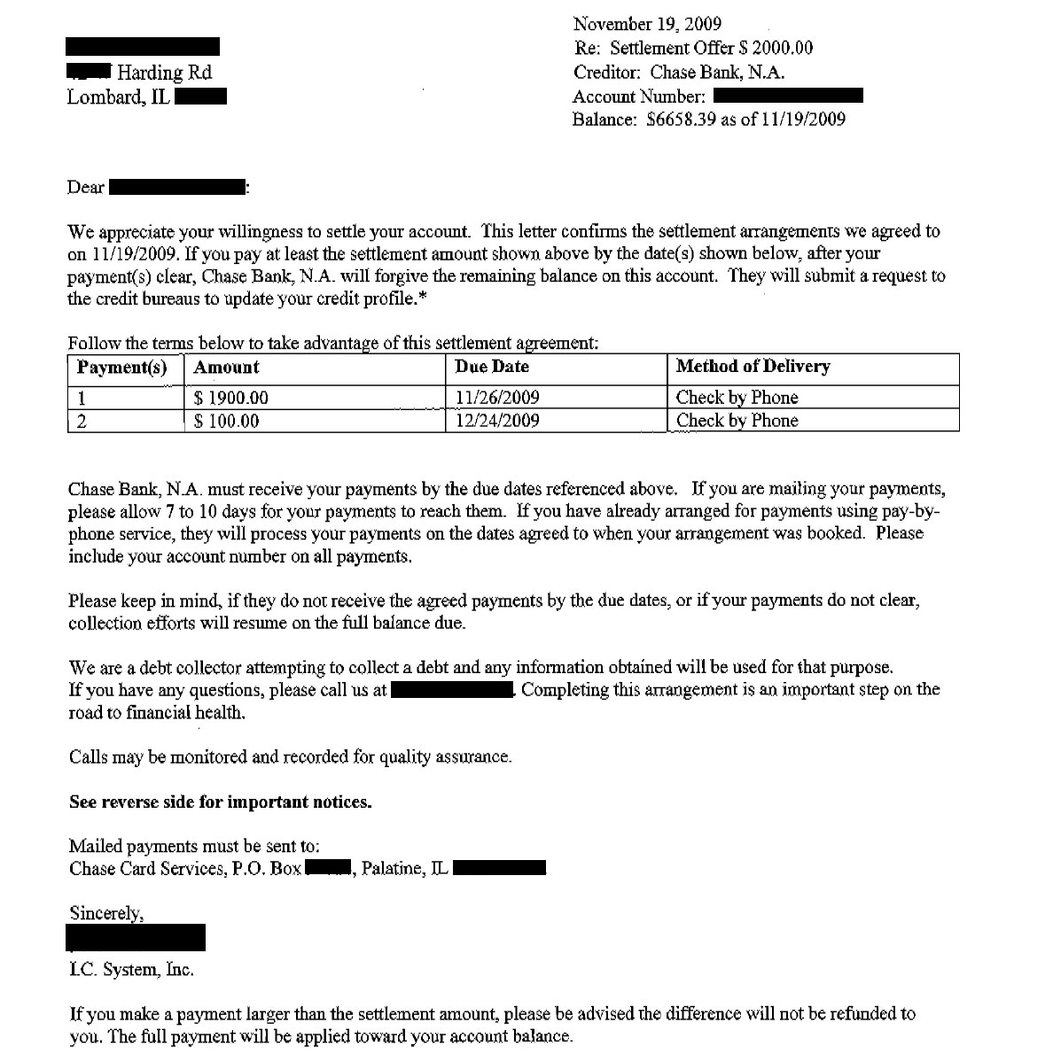 Client TN from IL saved $9,636