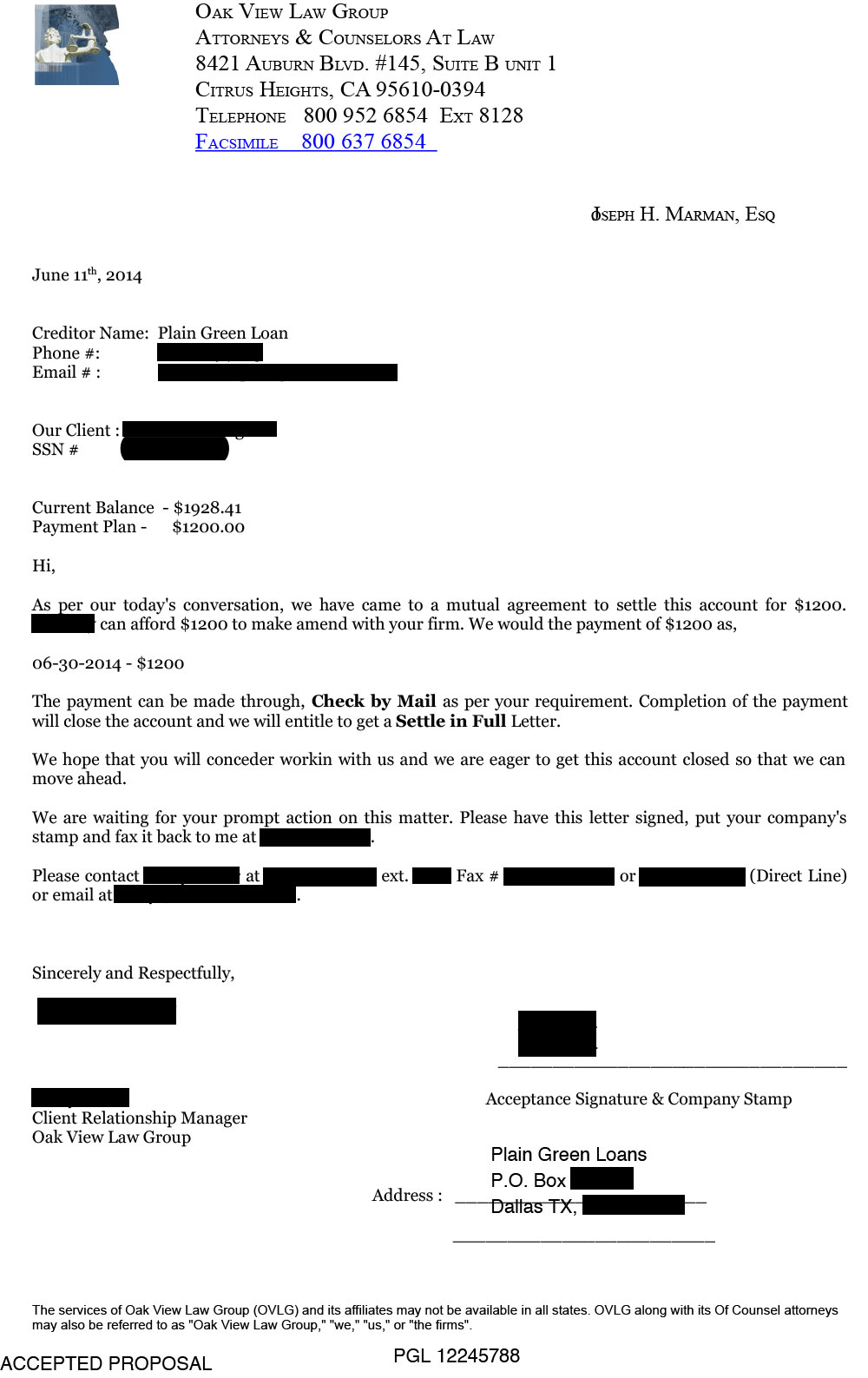 Client VP from WA saved $2,219