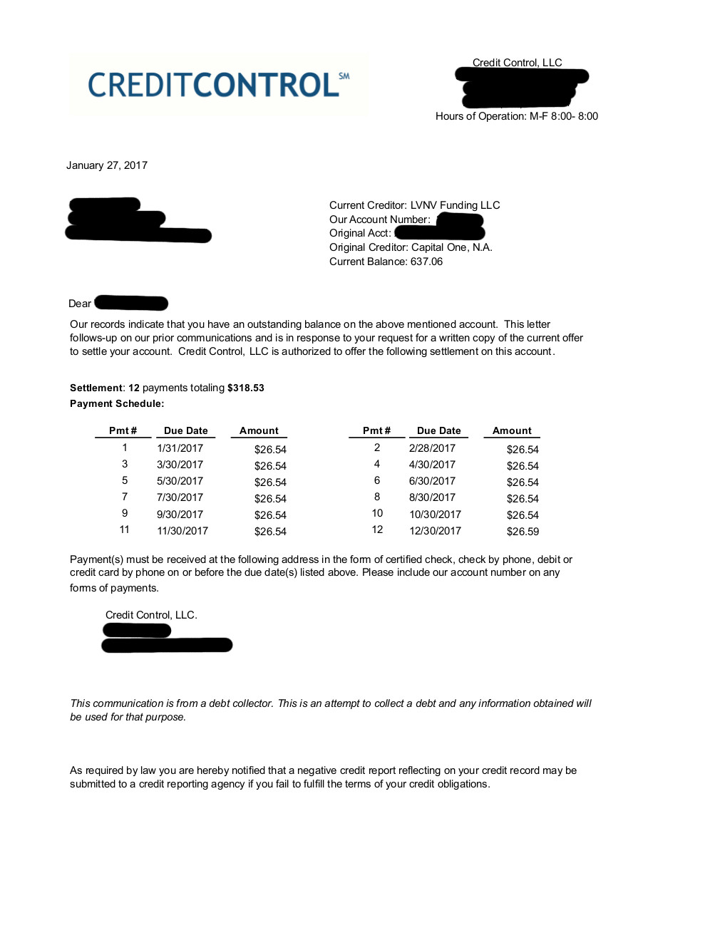 Client WF from MO saved $2,383