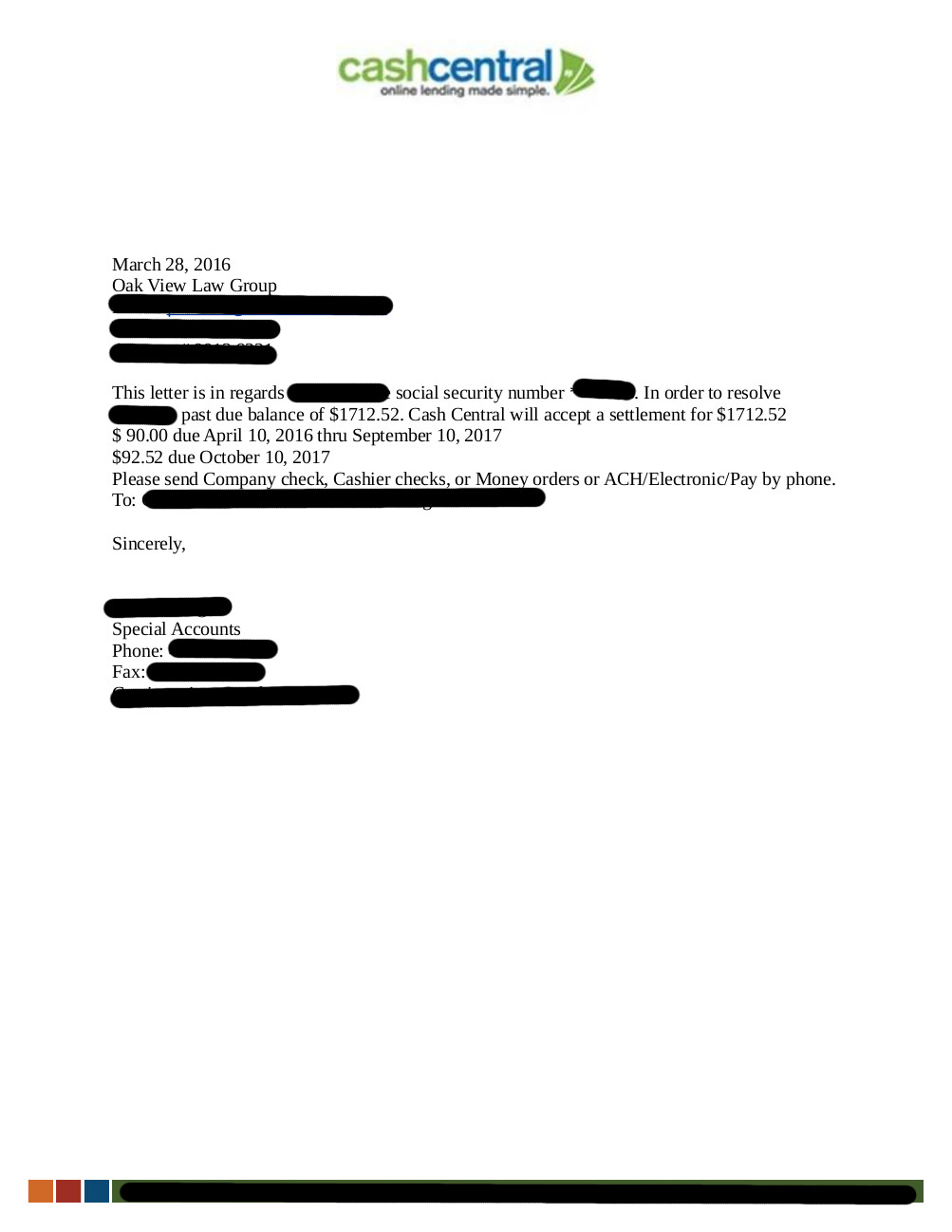 Client WF from MO saved $2,383
