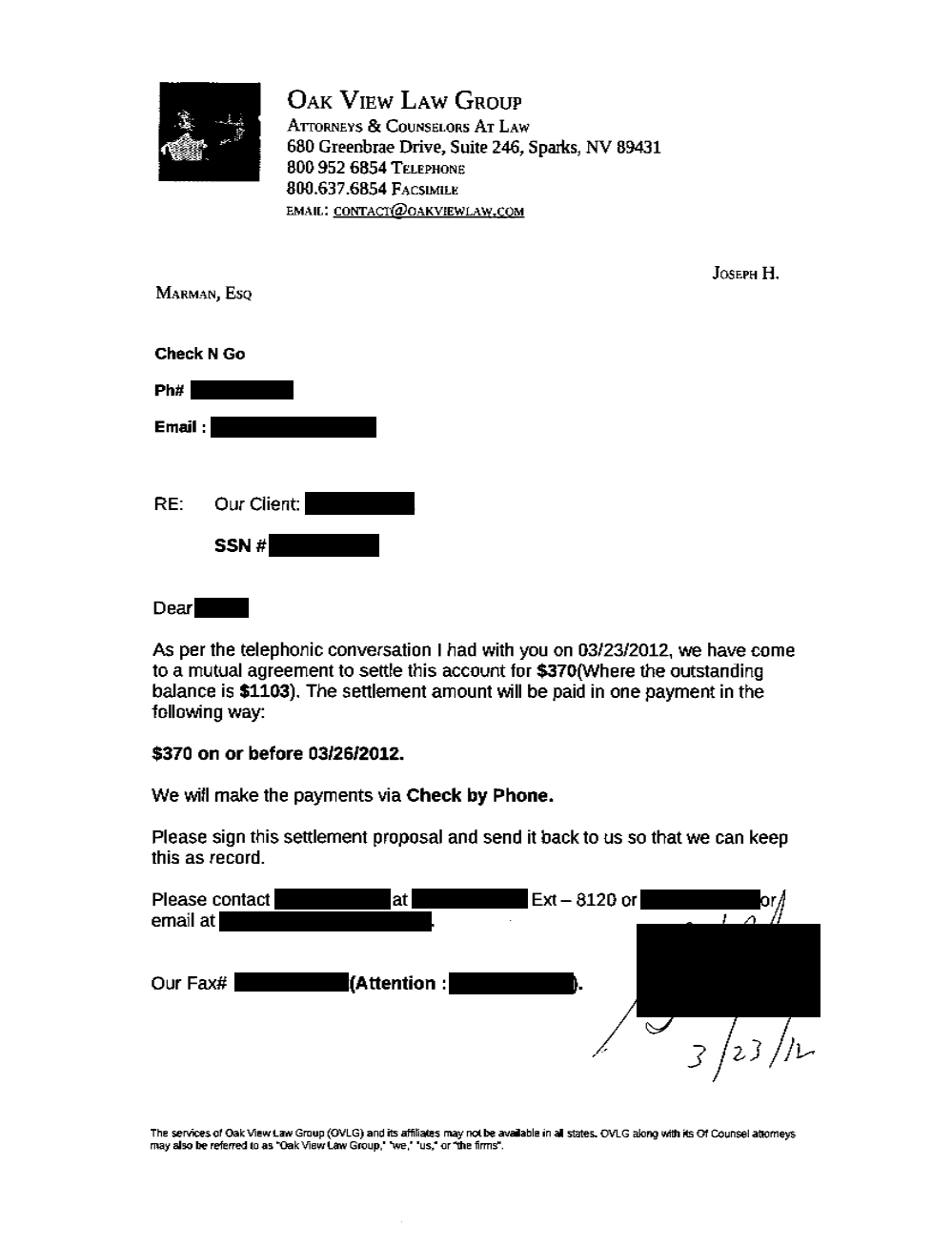Client YR from IL saved $2,149
