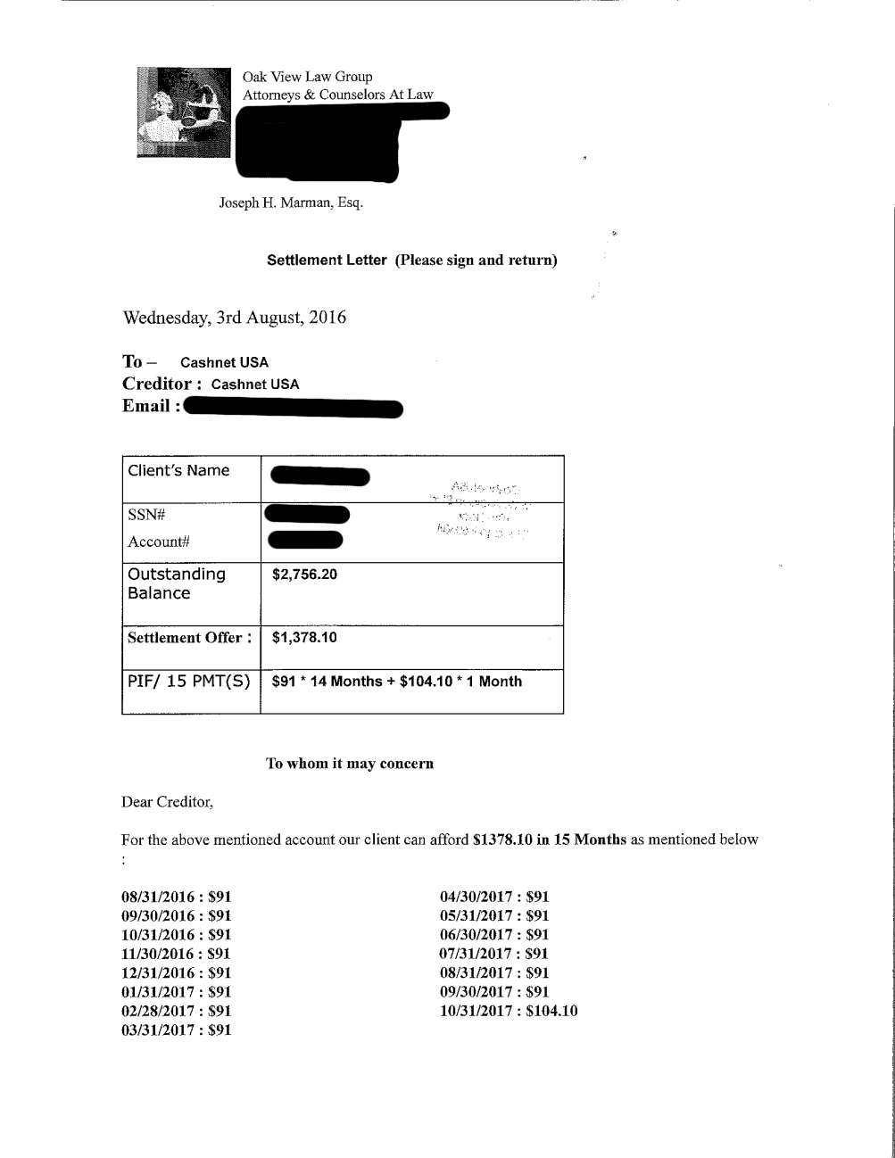 Client DS from CA saved $6,004